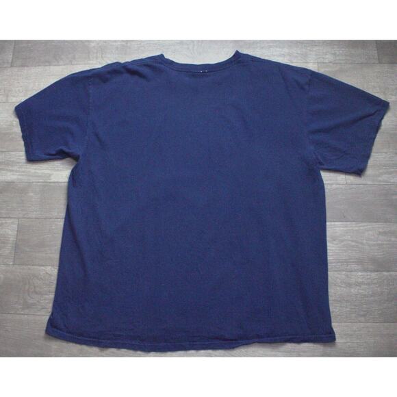 VTG Nike Tee - Double Stripe Mens XL - Blue - Silver Tag - Picture 5 of 5